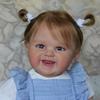 BZDOLL 55cm 22 Inch 3D-paint Skin Visible Veins Reborn Baby Doll Girl Smiling Soft Vinyl Princess Toddler