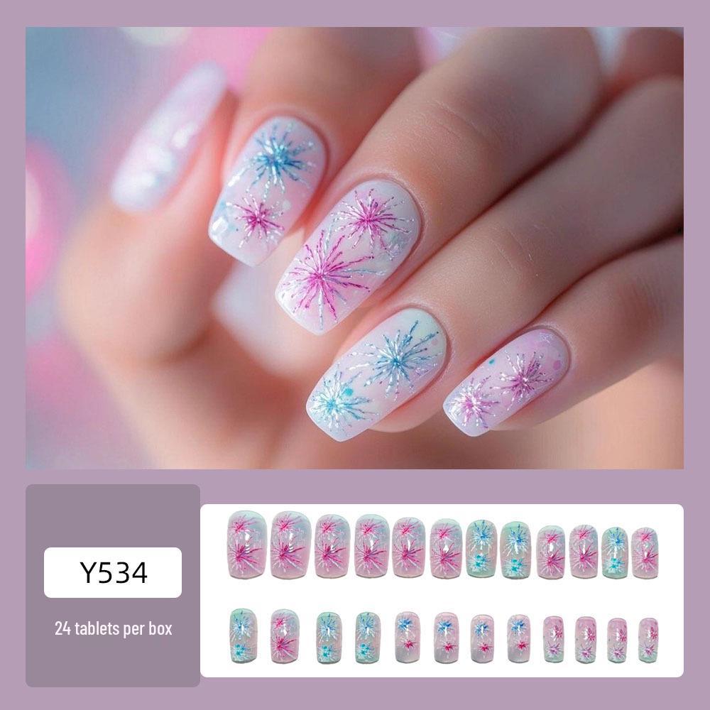 Autumn/Winter Removable Romantic Fireworks Nail Tips