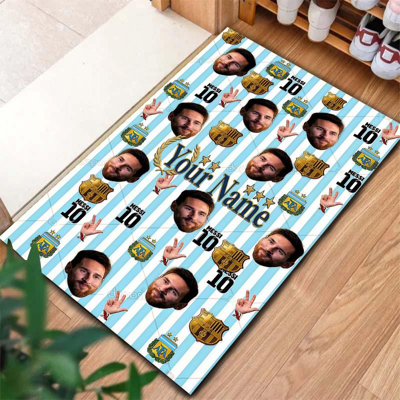 Messi Custom Name Carpet Rug For Living Room Bedroom Home Sofa Decoration Kids Play Nonslip Floor Mat