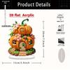 2D Flat Pumpkin House Acrylic Desktop Decoration, Suitable for Wall Decoration, Porch, Room, Villa, Accents Home, Hallway, or Workplace - Rustic Farmh