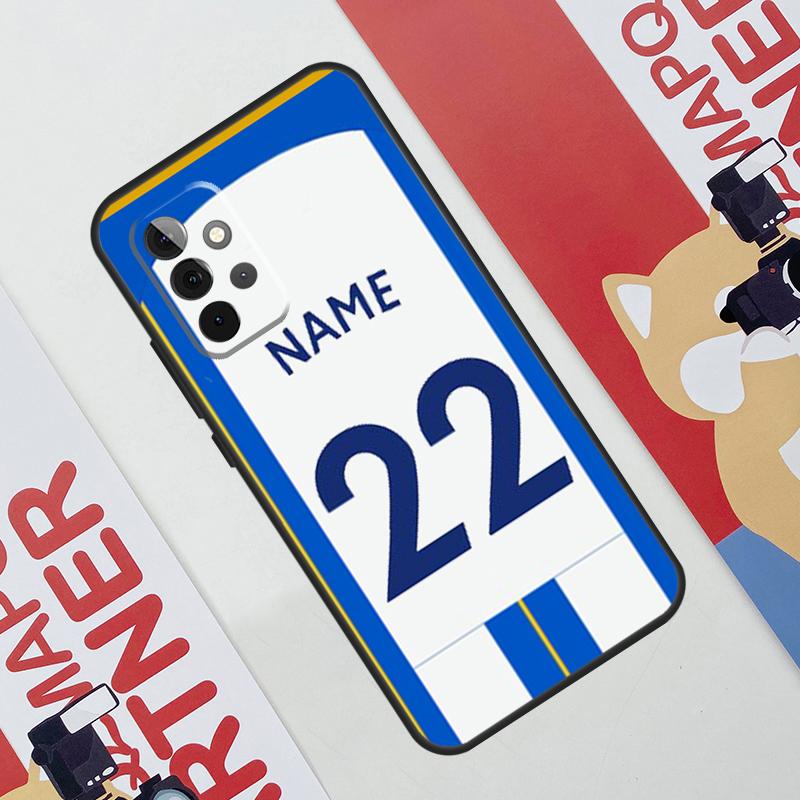 Personalised Football Number Name Case For Samsung Galaxy A52 A42 A32 A22 A12 A51 A71 A14 A24 A34 A54 A13 A23 A33 A53 Coque