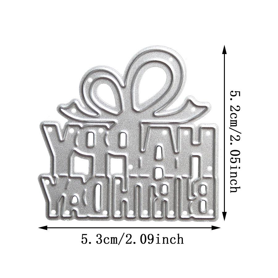 6829 Happy Birthday Metal Carbon Steel Cutting Die for DIY Embossing 2024