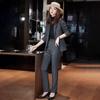 Women's Autumn/Winter Plaid Two-Piece Blazer Suit: Casual & Professional Wear