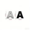 ABK1  25mm 45mm DIY 2015 3D Sharp Letters Numbers Full Alphabat Nameplate Logo Trunk Badge Sticker I Love Any Cars Black Chrome