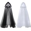 Schwarzer Brautschal Hexen Cosplay Umhang Halloween Cape Spiel Party Kostüm Requisiten Feiertag Verkleidung Vampirkostüm
