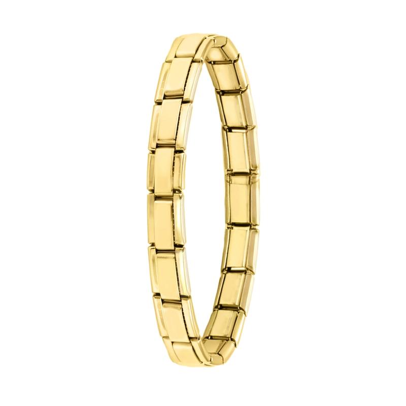 Fashion Stainless Steel Italian Elastic Charm Bracelet 9mm Width Bracelet Bangle Simple Design Girls Men Women DIY Jewelry Gifts