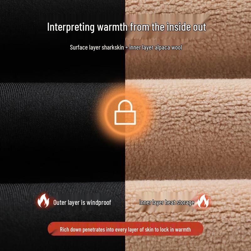 Langsha Women's Winter Alpaca Fleece Lined High-Waist Slimming Leggings