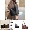 Spacious Elegant Two-tone Pu Tote Bag For Women With Stylish Stitching Details