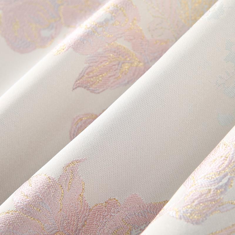 2025 Pink Embroidered High-Waist Midi Skirt - New Slimming Chinese Style