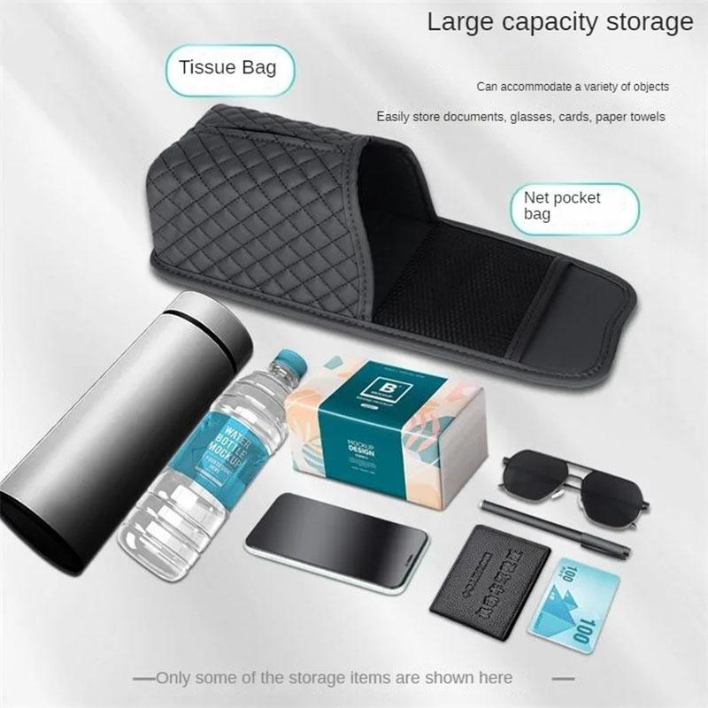 Auto Sitz Seiten Hängender Aufbewahrungs-Organizer Leder Auto Becher Taschentuchbox Glas Handyhalter Fahrersitz Seite Papiertuch Tasche