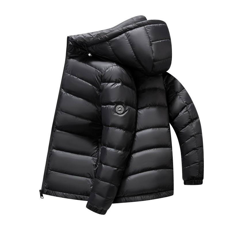 Men`s Lightweight Down Jacket Hooded Quilted
