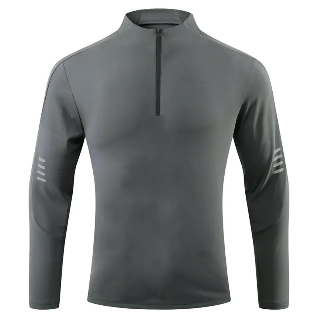 

Spring Autumn Jacket Men Fitness Sportswear Gym Training Long Sleeve Sweatshirt Jogging Male Coat Cardigan Zipper Running Jacket XXXL сірий
