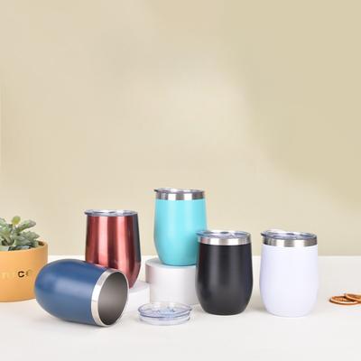 Tazza a guscio d'uovo in acciaio inossidabile, doppia tazza termica a spruzzo sottovuoto, tazza creativa a forma di U per la casa