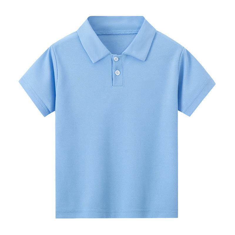 Kids' Striped Multicolor Polo Shirt - Boys' Gentleman Casual or Girls' Solid Short Sleeve Tee