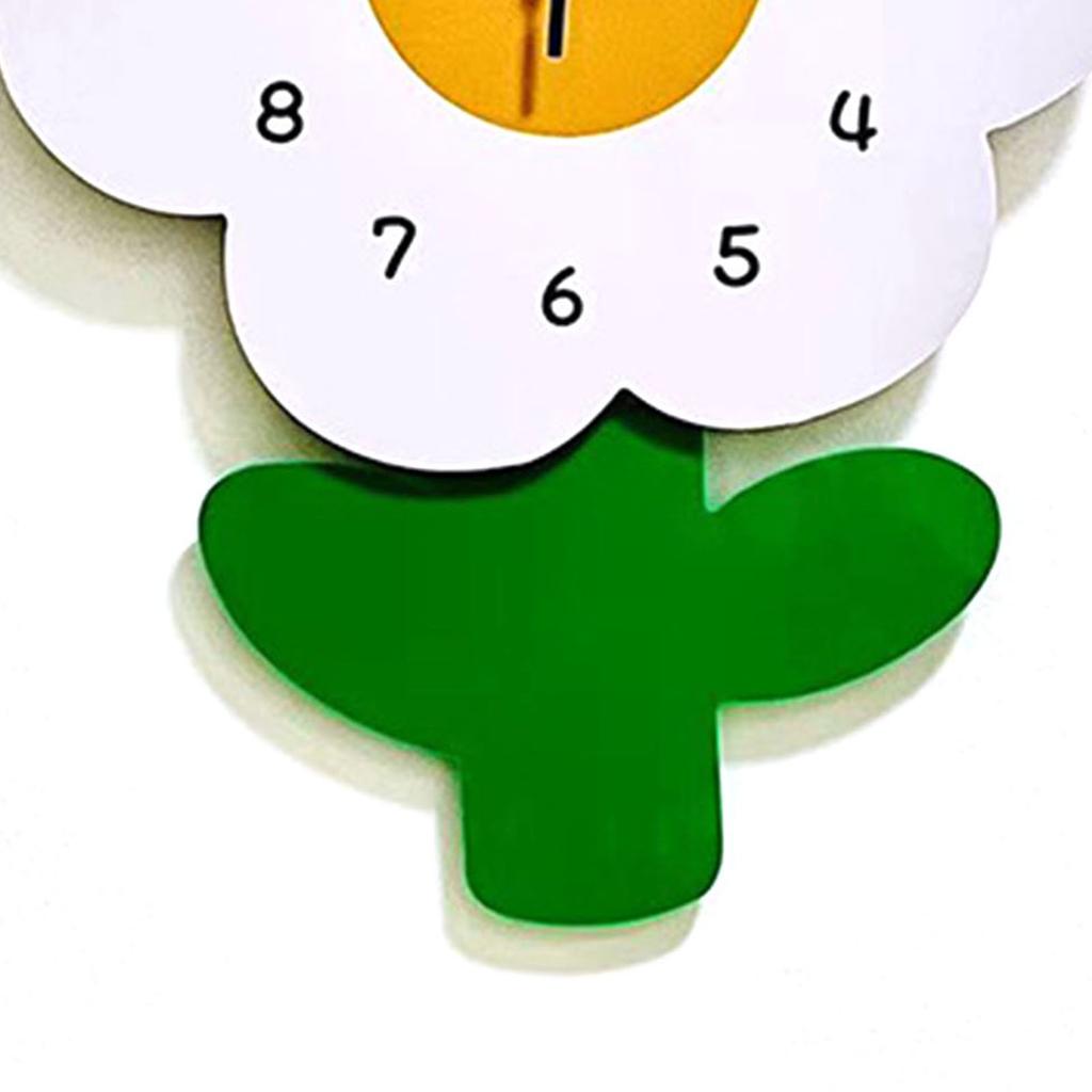 Bloemvormige Wandklokken voor Kinderen Cartoon Schattig Exquise Stille Wandklok voor Woonkamers