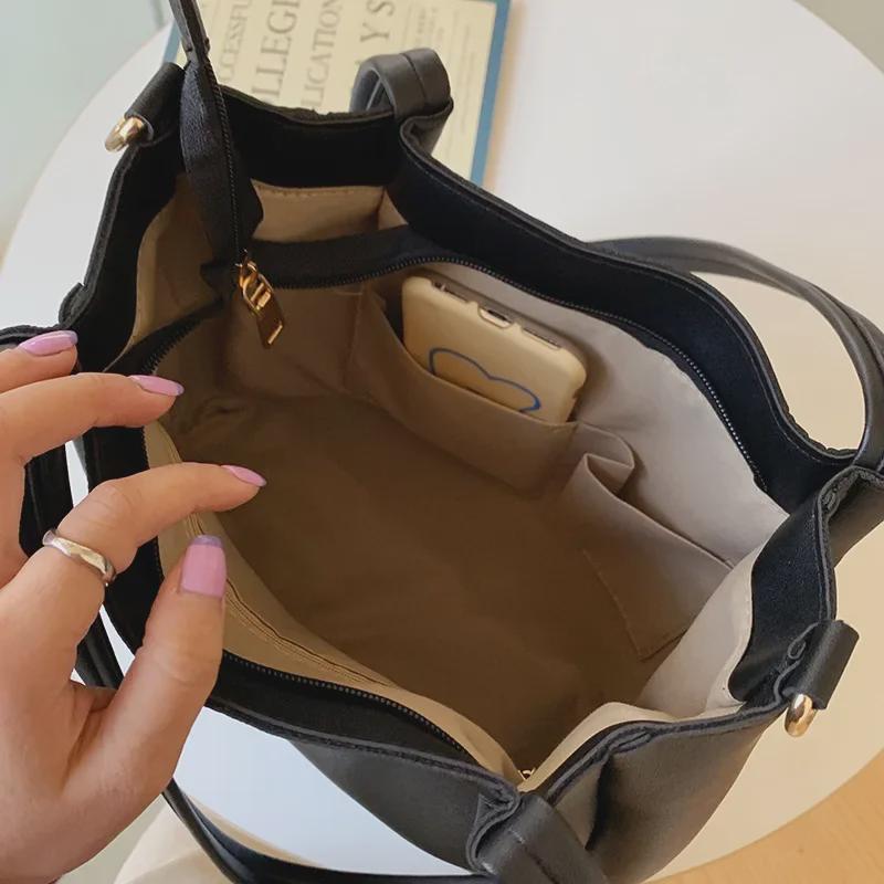 2025 Korean Style Women's Large Capacity Daily Shoulder Bag - Simple Tote, Student Handbag, Messenger Bag