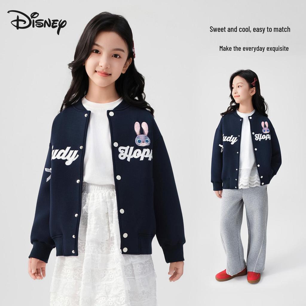 Officer Judy Hopps Baseballjacke für Mädchen - Cartoon-Schleife Herbst-Oberbekleidung