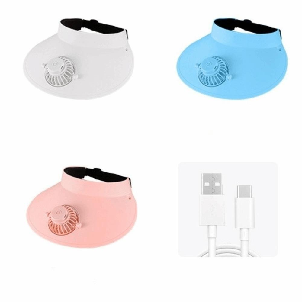 Built-in Fan Empty Top Cap Three Temp Settings Sun Hats New Cooling Fan Hat Sports Events