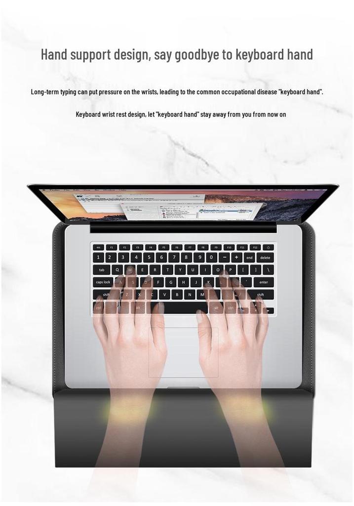 Custom Leather Sleeve Bag for MacBook 13/14/15 Inch - Protective Stand Computer Case