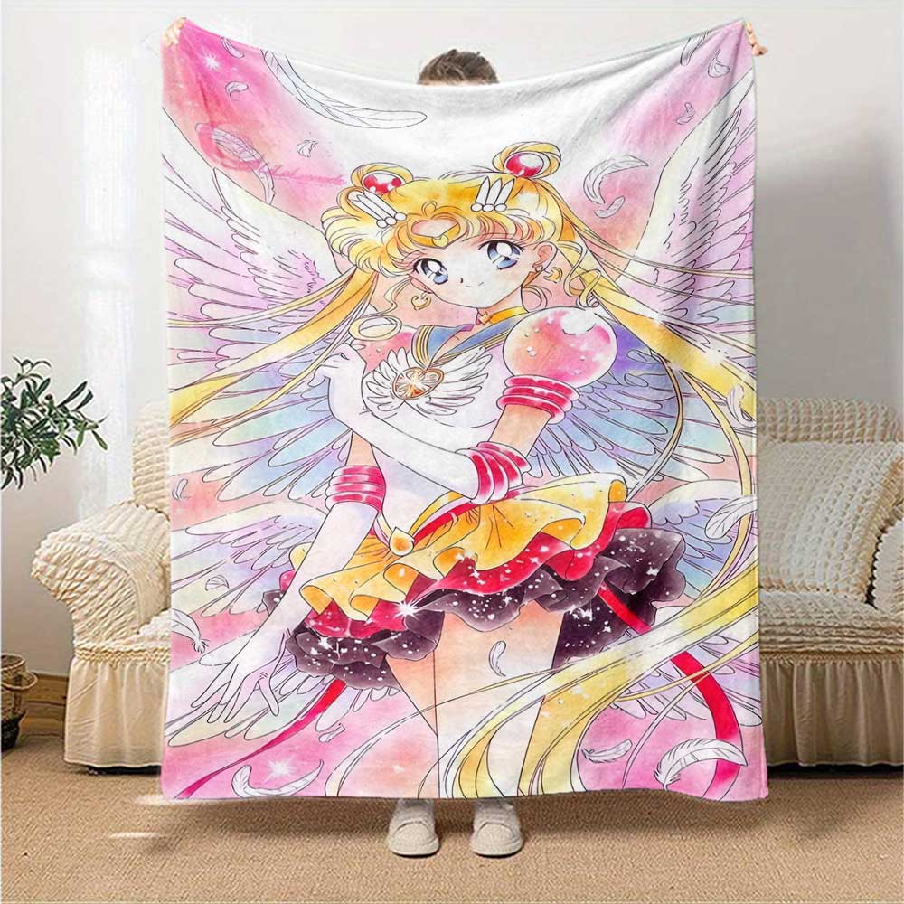 Sailor Moon Adventure Blanket Warmthful Decor Blanket Versatile for Sofa Sofa Couch Office Bed Picnics Warmthful Decor Best Holiday Y3
