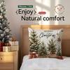 Striped Merry Christmas Theme Cushions Pillowcase Polyester Cushion Cover Throw Pillow Pillowcover Home Car Sofa Decor