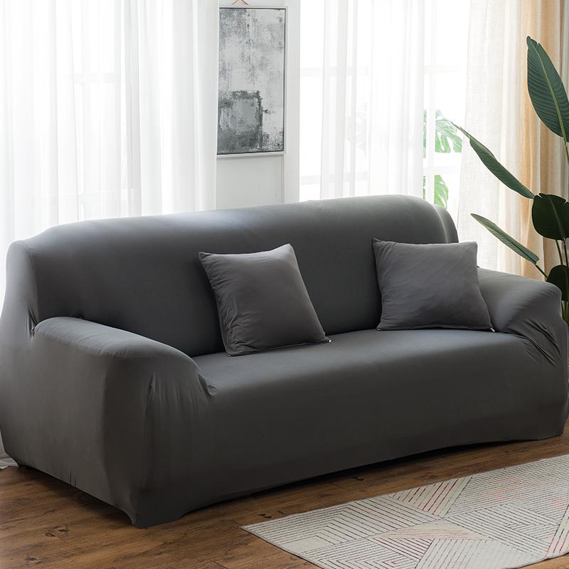 Solid Color Elastic Sofa Covers for Living Room Spandex Sectional Corner Sofa Slipcovers Couch Chair Cover Funda De Sofá