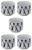 Mino Ware Sake Set of Ichijin Tokusa Cups, 5, Pattern, 405-14-41E(5)