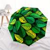 1pc Leaf Pattern Automatic Opening/closing Umbrella with Auto Open/Close, Perfect Gift for Friends, Durable Plastic Handle yy250801236