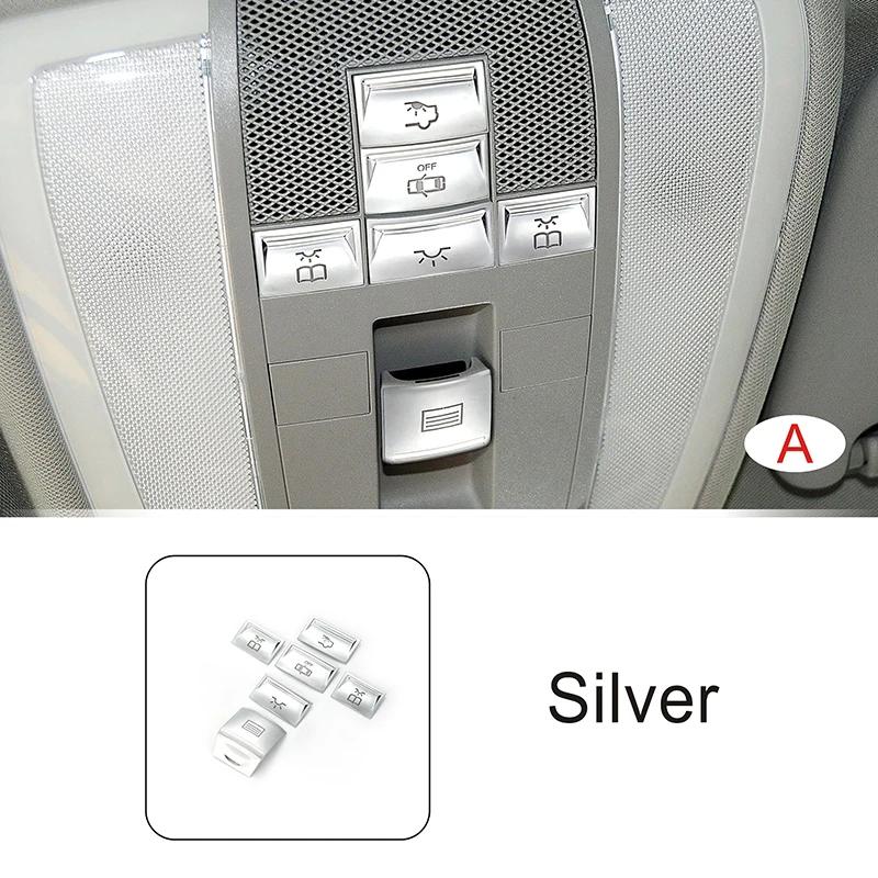 Auto Dach Schiebedach Leseleuchte Knöpfe Aufkleber Dekoration Für Mercedes Benz GLK C E Klasse X204 W204 W212 Innenleuchte Abdeckung Zierleiste