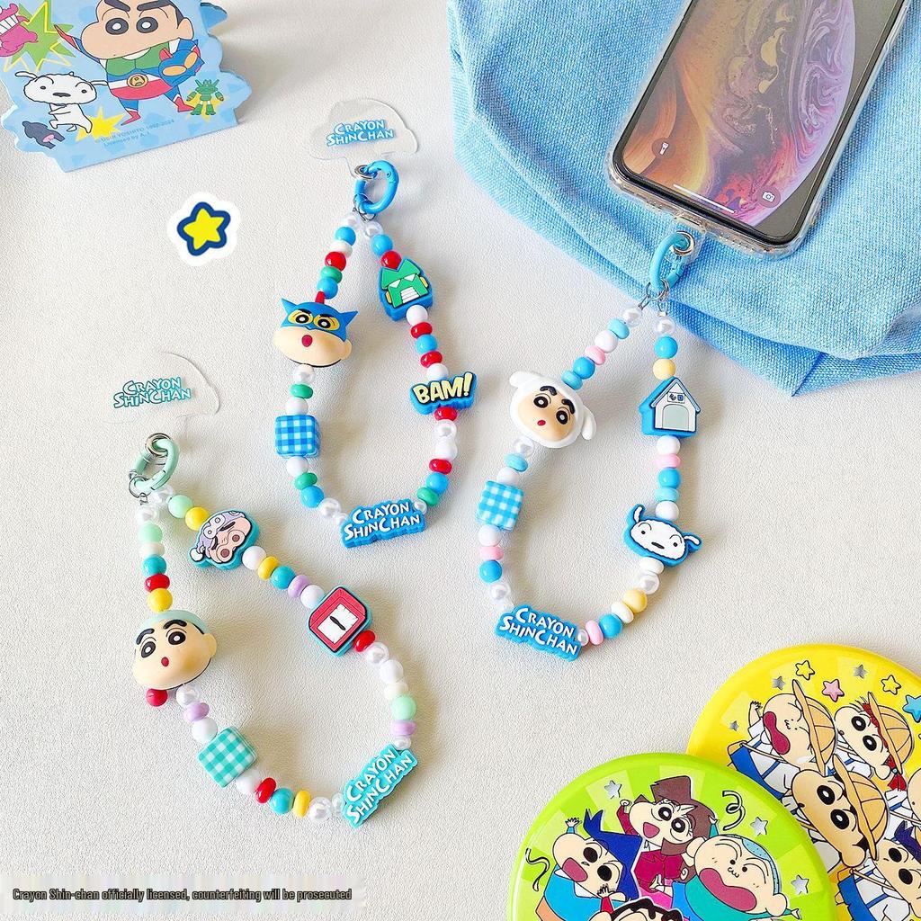 Crayon Shin-chan Cute Bead Chain Keychain Pendant Ornament