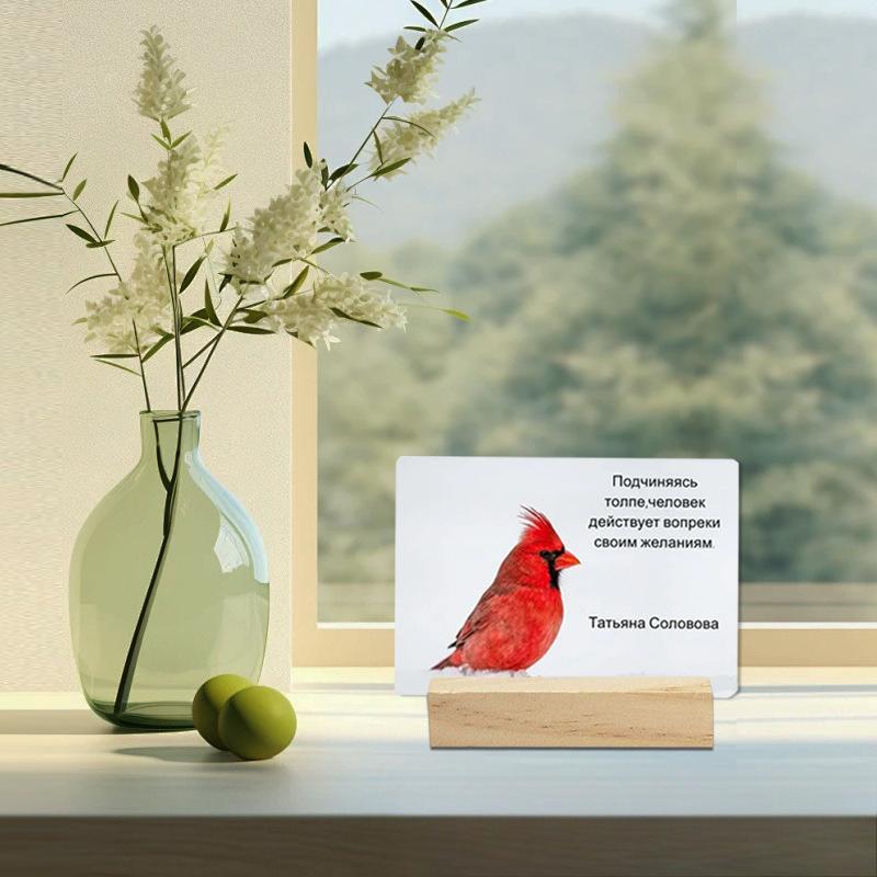 Wooden Desktop Stand For Postcards And Calendars Natural Solid Wood Base For Notes And Photos Home Office Decor