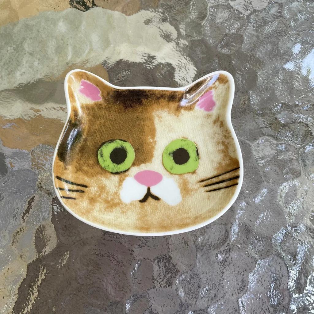 Japan Ceramic cartoon cat sauce dish Creative cute cat face shape condiment dish small plates Home kitchen supplies tableware