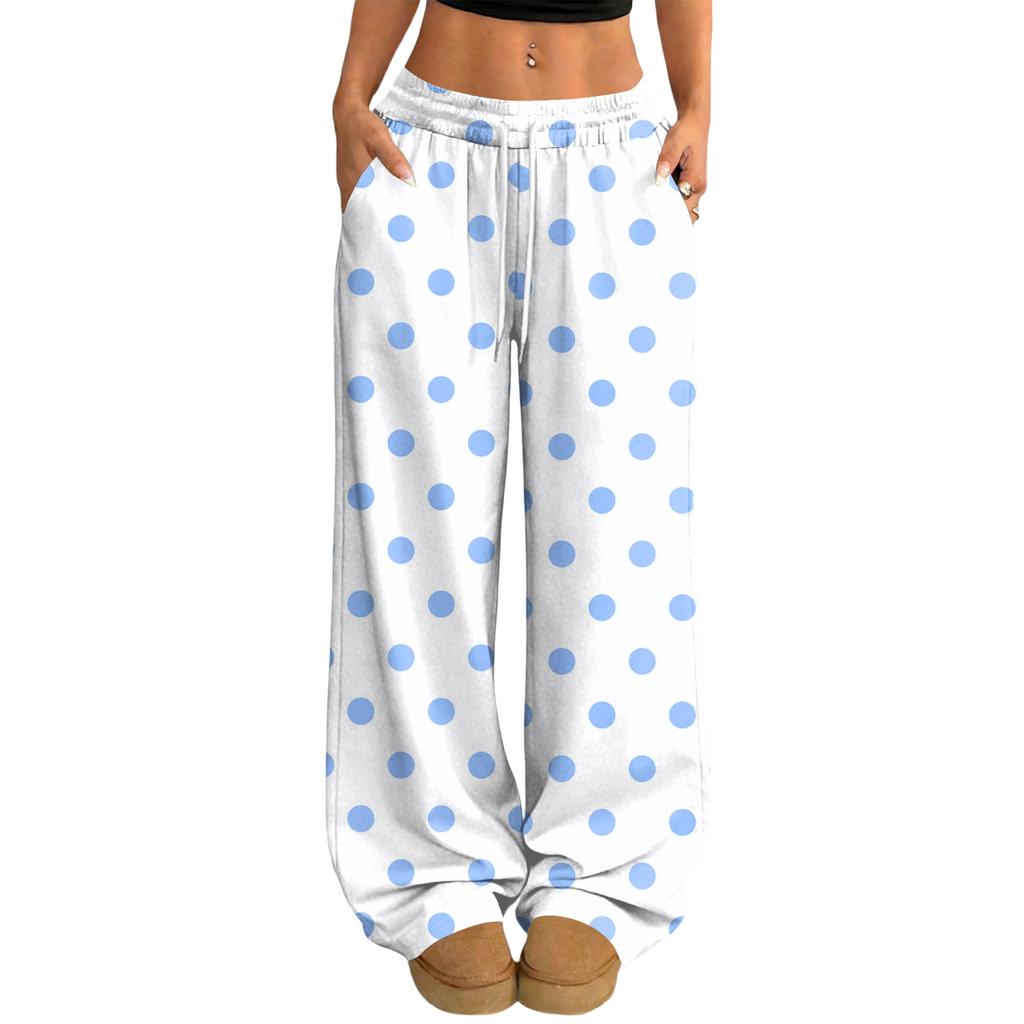 Damen Lässige und Modische Elastische Taille Weite Hose