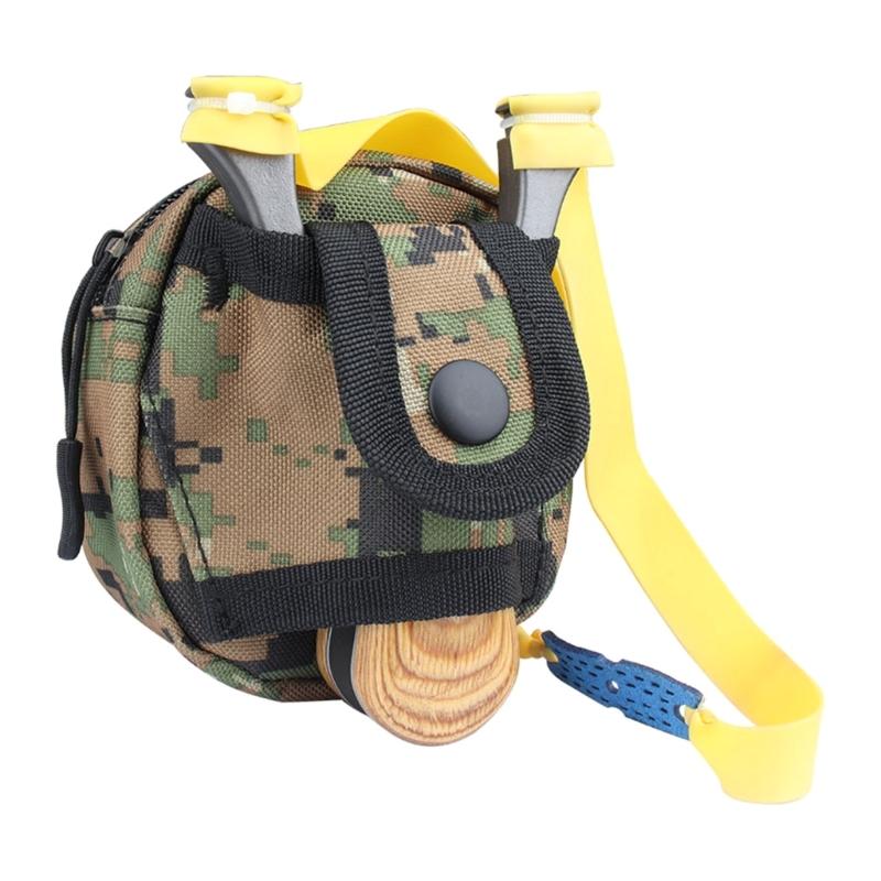Tactic Sling Shoot Bag Sling Shoot Balls Pouch Waist Bag Compact Belt Pouch Sling Shoot Holder for Outdoor Hunting Sport