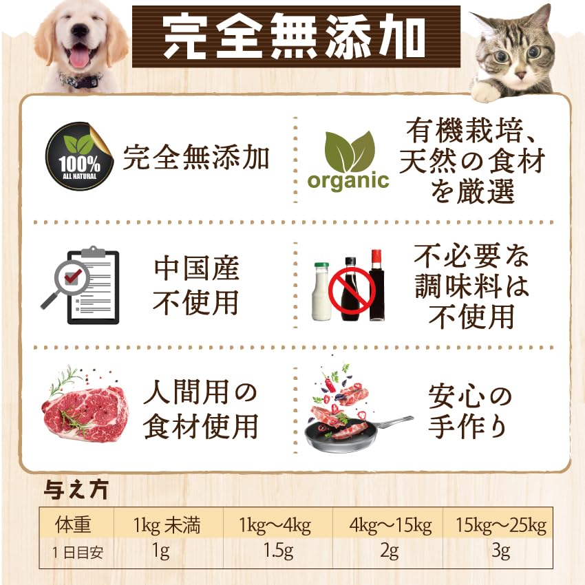 Allergy Supplement Itchy Supplement 3 months supply less than Dog/Cat (Kayui's Fly) Additive-free ([180g] (if 4kg))
