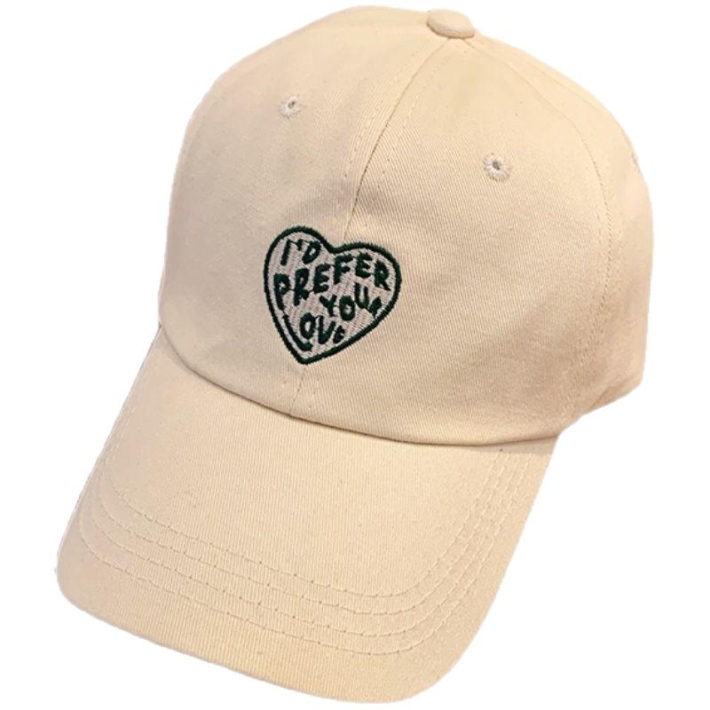 New baseball cap men's love embroidery cap women's sports shading simple letters fashion versatile trendy