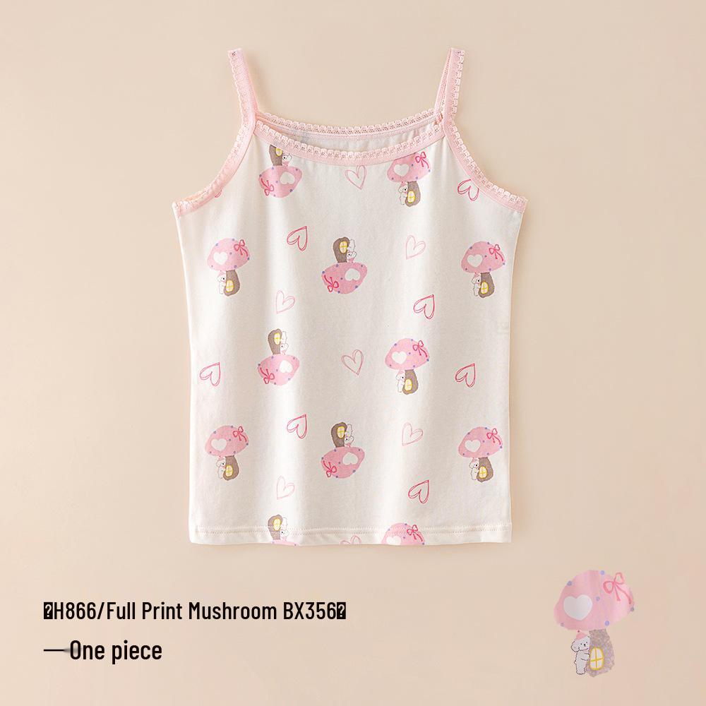 A-Class Summer Pure Cotton Antibacterial Tank Top for Girls and Infants