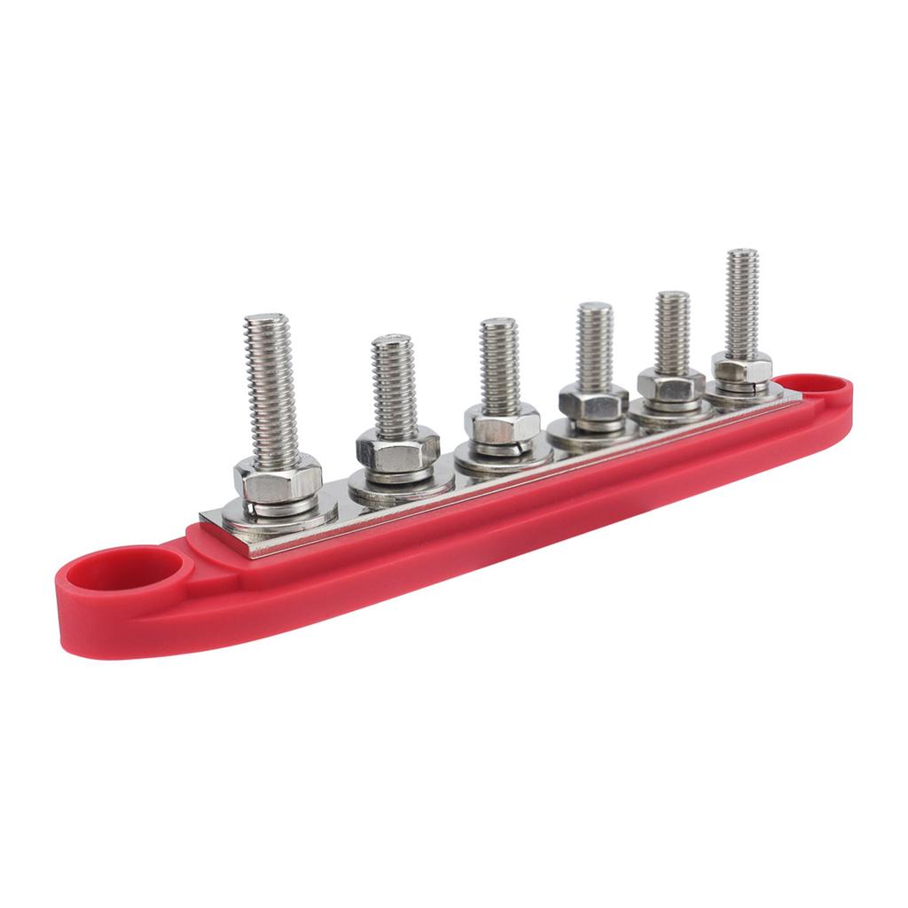 6 Post Power Distribution Block Terminal Screw Busbar High Current Wiring Stud Battery Junction Block for Marine Vehicle