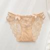 Lingerie Bow Lace Flower Panties Seamless Low Waist French Style Briefs Hollow Transparent Lace Mesh Briefs Gifts