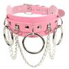 Stainless Steel Pu Leather Choker Necklace Pendant Collar For Women Goth Punk Chain Sexy Chocker Necklaces Bondage Gift