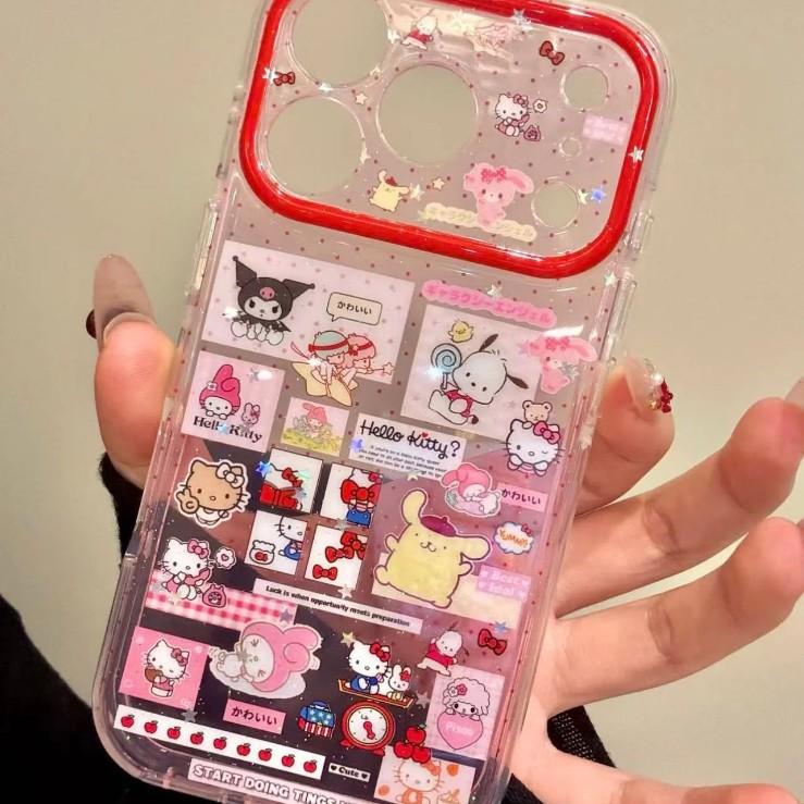 Cartoon cute illustration cat Sanrio for iphone17promax apple 16 new 15 mobile phone case 14