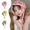 Sweet Cute Triangle Headband For Women Girls Pastoral Style Triangle Headband Travel Photo Hair Scarf  Headscarf Hat
