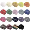Simple Color Handmade Crochet Cap for Women & Men - Warm Winter Knit Hat
