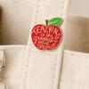 Yousheng Brooch Pin, Enamel Teacher-Themed Fruit Shape Lapel Pin, Lightweight Outfit Badge for Teachers Day