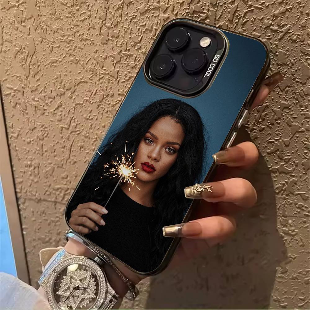 music -legend-Rihanna Phone Case For IPhone17 16 11 12 13 14 15 16 Pro Max Plus Cover Colored Silver Funda Bumber