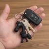 Chinese Mascot Dolls Horse Pendant Keychain The Chosen Black Horse Bag Pendant  Christmas Gifts