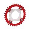 34T 104 BCD Electric Bike Chainring and Adapter for Bafang BBS01 BBS02 Mid Drive Motor Red