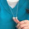 VENTFILLE 925 Sterling Silver Bowknot Tassels Necklace for Women Versatile Classics Pendant Adjustable Jewelry Gift Dropship