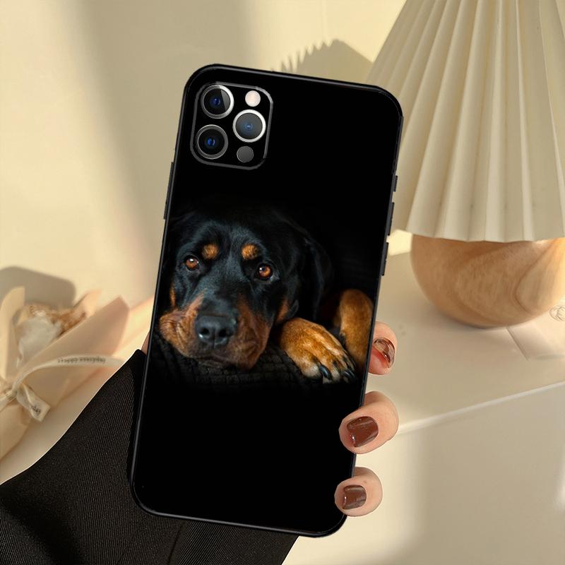 Rottweiler Dog Phone Case For iPhone 17 16 15 14 13 11 12 Pro Max 13 mini 15 16 Plus 16e 17 Air Cover Funda