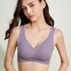Womens Seamless Bralette With Latex Padding Wire-Free Push-Up Support Breathable T-Shirt Bra Small Bust